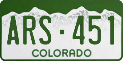 CO license plate ARS451