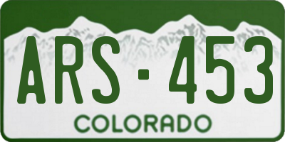 CO license plate ARS453