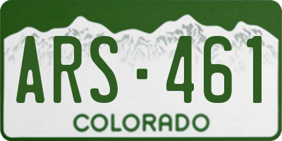 CO license plate ARS461