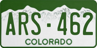 CO license plate ARS462