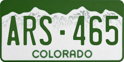 CO license plate ARS465