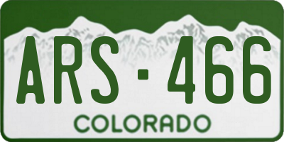 CO license plate ARS466