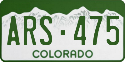 CO license plate ARS475
