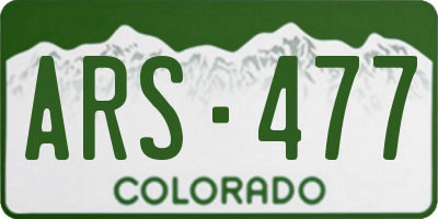 CO license plate ARS477