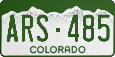 CO license plate ARS485