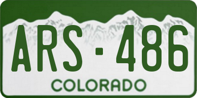 CO license plate ARS486