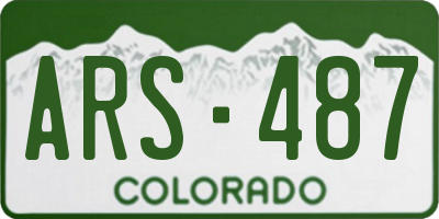 CO license plate ARS487