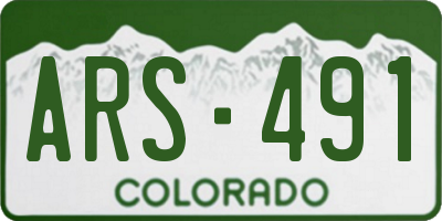 CO license plate ARS491