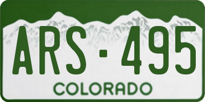 CO license plate ARS495