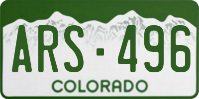 CO license plate ARS496