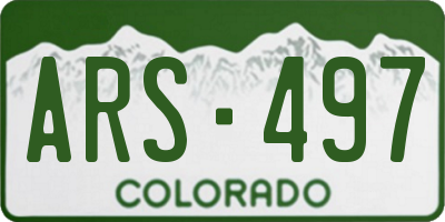 CO license plate ARS497