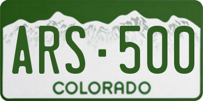 CO license plate ARS500