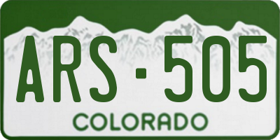 CO license plate ARS505