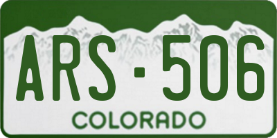CO license plate ARS506