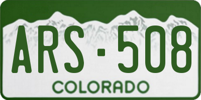 CO license plate ARS508