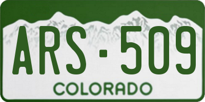 CO license plate ARS509