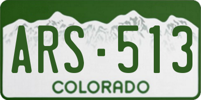 CO license plate ARS513
