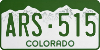 CO license plate ARS515