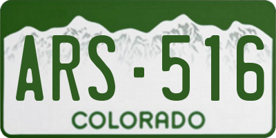 CO license plate ARS516
