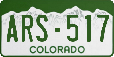 CO license plate ARS517