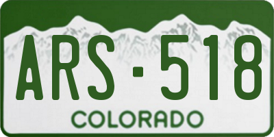 CO license plate ARS518