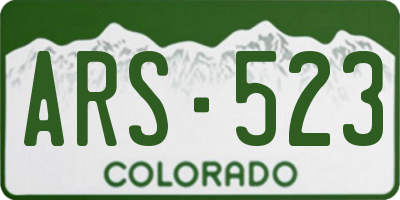 CO license plate ARS523