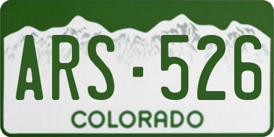 CO license plate ARS526