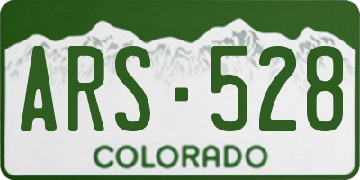 CO license plate ARS528