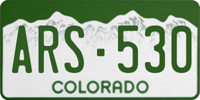 CO license plate ARS530