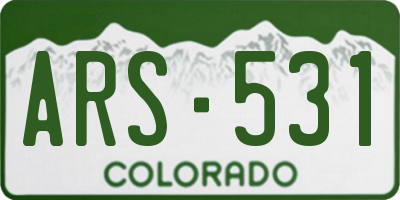 CO license plate ARS531