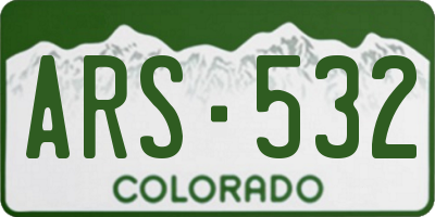 CO license plate ARS532