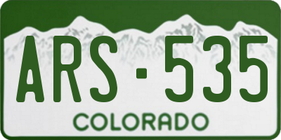 CO license plate ARS535