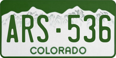 CO license plate ARS536