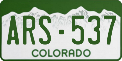 CO license plate ARS537