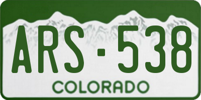 CO license plate ARS538