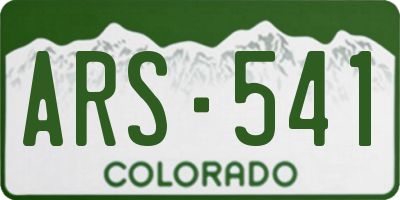 CO license plate ARS541