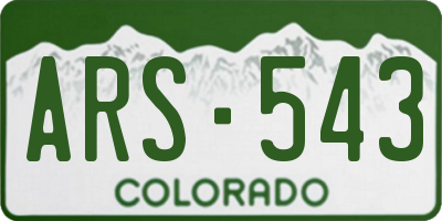CO license plate ARS543