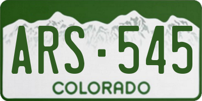CO license plate ARS545