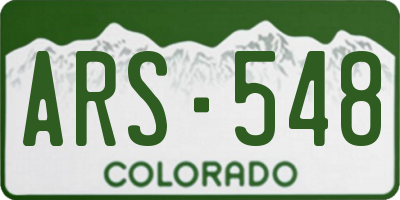 CO license plate ARS548