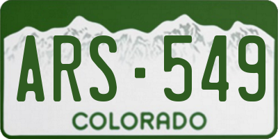 CO license plate ARS549