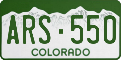 CO license plate ARS550