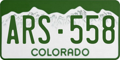 CO license plate ARS558