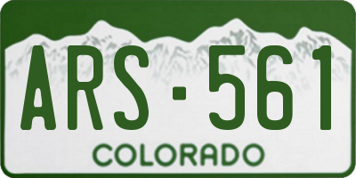 CO license plate ARS561