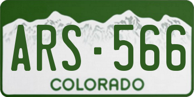 CO license plate ARS566