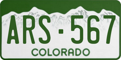 CO license plate ARS567
