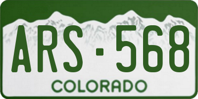 CO license plate ARS568