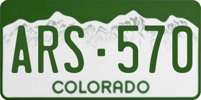 CO license plate ARS570