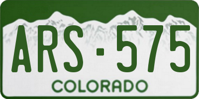 CO license plate ARS575