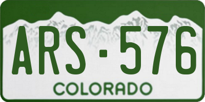 CO license plate ARS576