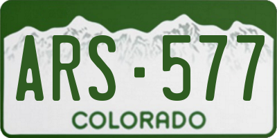 CO license plate ARS577